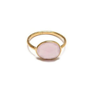 Anillo Piedra Cuarzo Rosa